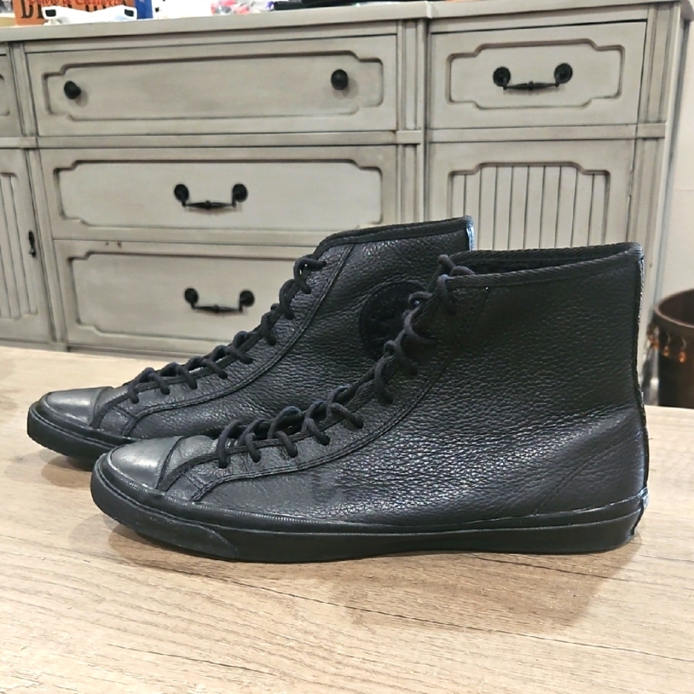 Converse Chuck Taylor All Star Hi Black Time For The Warm Up Women Size 9 Rare